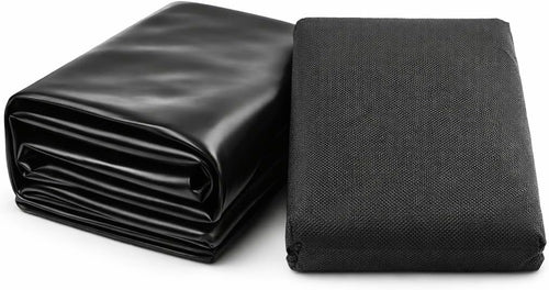 Pond Liner and Underlay Set 5 m x 6 m - Heavy Duty Waterproof 450 GSM PVC Pond Lining Sheet with 50 GSM Underlay Fabric for Garden Ponds, Koi and Wildlife - Flexible Tear and Puncture Resistant