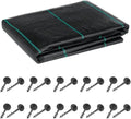 4 x 10 m / 13.1 x 32.8 ft Weed Control Membrane, Weed Control Woven Fabric, Ground Cover Sheet, 100 GSM, UV Stabilised, Weed Barrier Mat for Gardens, Patios, Flower Beds, Landscaping (Black) + 20 Pegs